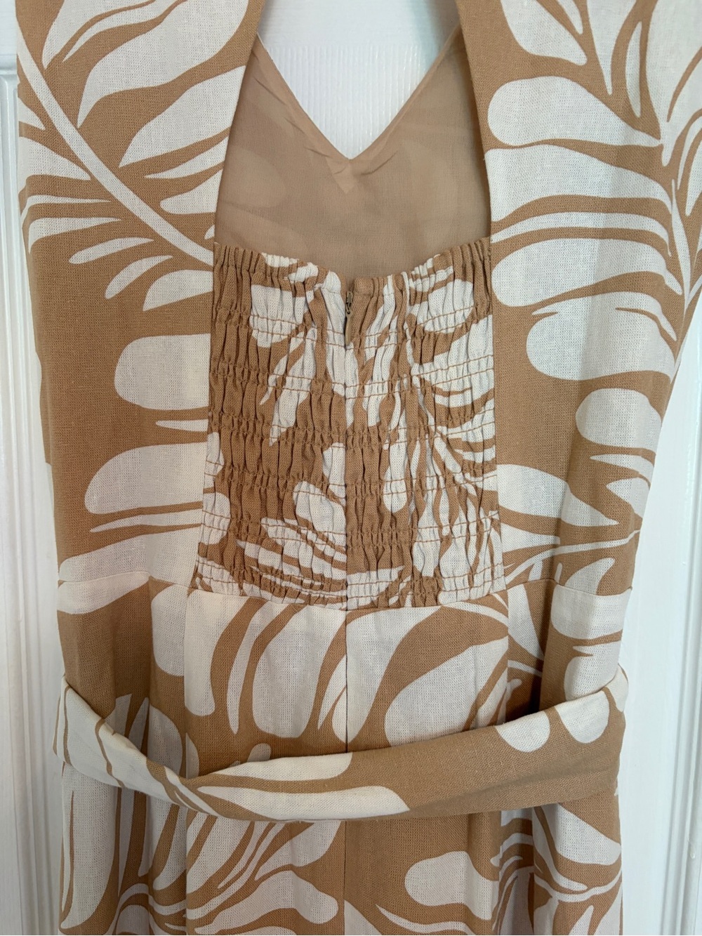 NWT Anne Klein Linen Blend Women's Open-Back Midi Dress Sz 10 - Picture 8 of 13